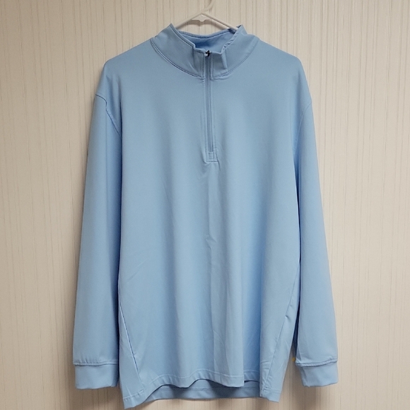 Greenside Golf Men's Light Blue 3/4 Zip Sz Large. Polyester Spandex - Picture 1 of 5
